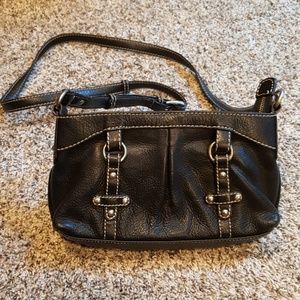 Genuine Leather Black Crossbody